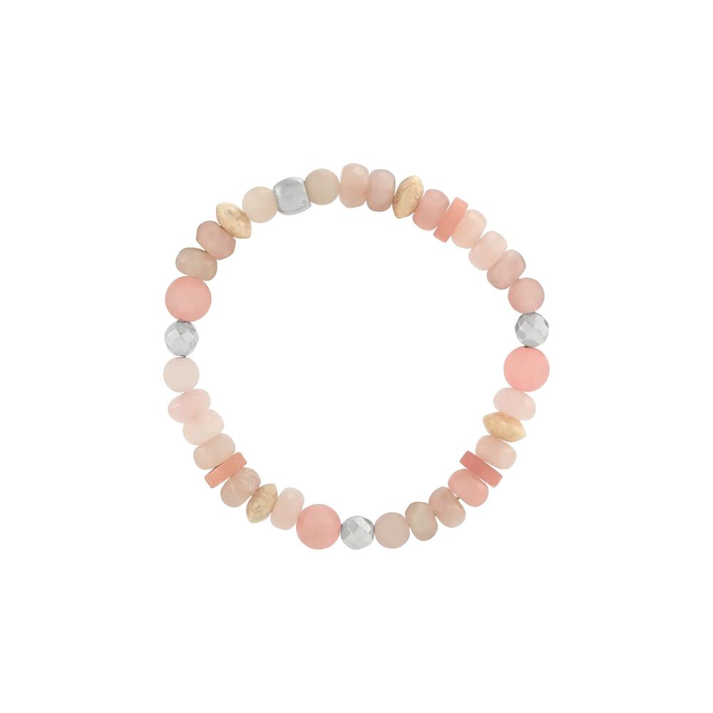 SILPADA Pink Coast Silver Mixed Stones Beaded Bracelet
